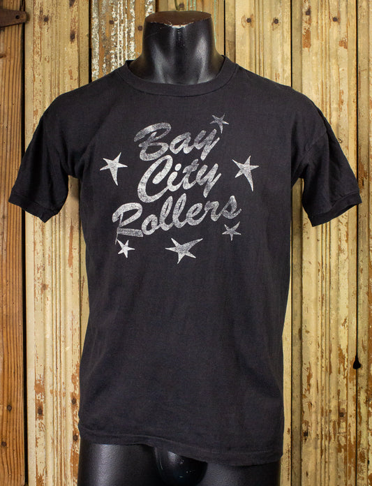 Vintage Bay City Rollers Concert T Shirt 70s Black Medium