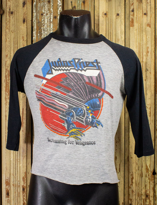 Vintage Judas Priest Screaming For Vengeance Raglan Concert T Shirt 1982/83