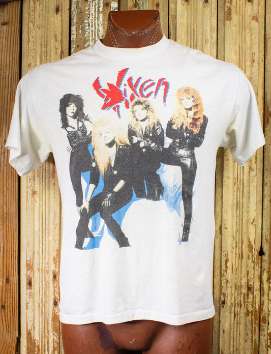 Vintage Vixen World Tour Concert T Shirt 1988 White Large